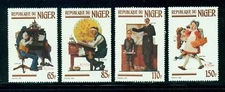 Niger Scott #599-602 MNH Norman Rockwell Illustrator $$