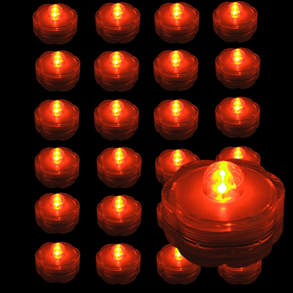 24 pc set ORANGE Jack-O-Lantern Pumpkin LED Battery Tea Light~HALLOWEEN~ FREE SH - Image 4 of 4