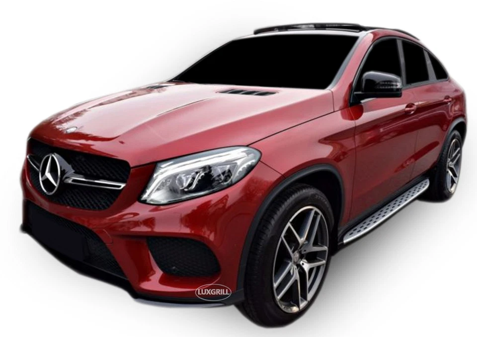 Marche-Pieds Latéraux Aluminium Pour Mercedes GLE C292 2015-2019 Coupe - Photo 1/4