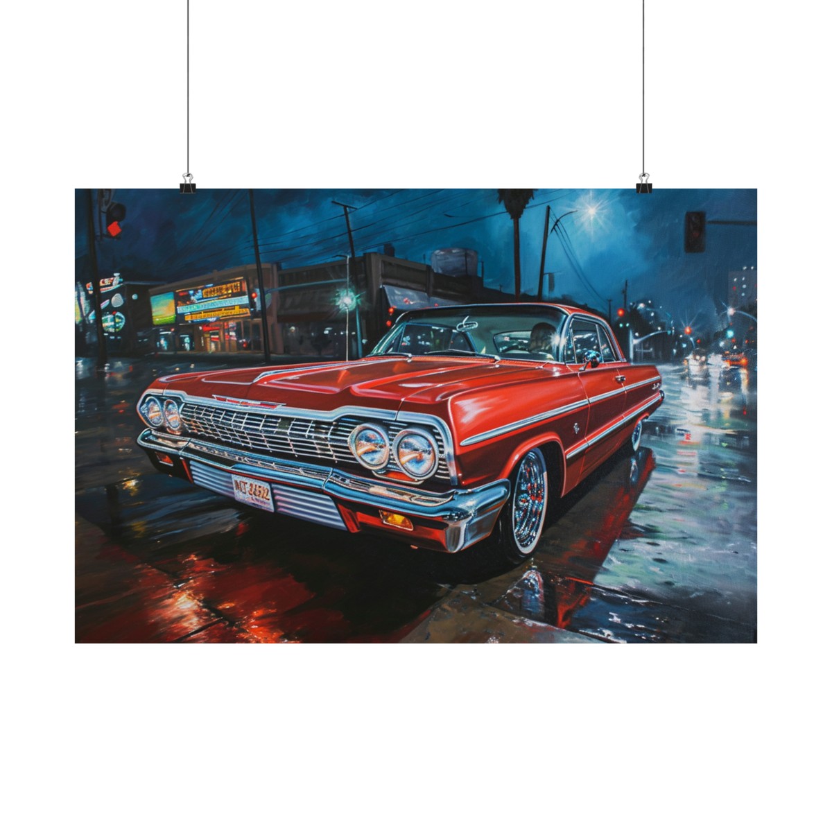 CHEVROLET　Impala63 coupe A3Poster 1963 Chevrolet Impala Coupe Posters and Art Prints for Sale