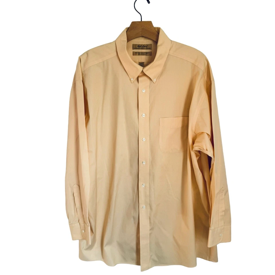 Camisa de vestir Round Tree And York para hombre talla 17 1/2 sin punta de hierro para hombre  Foto 2 de 4