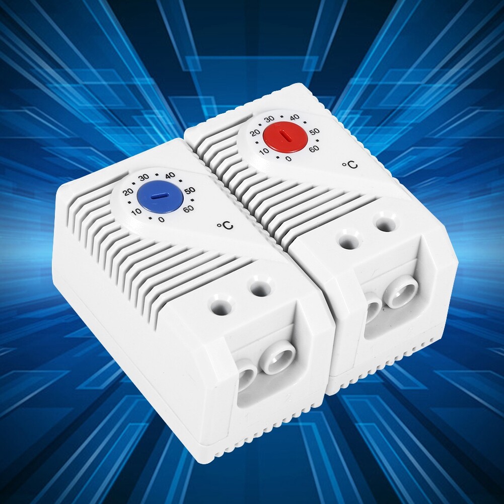 Termostato Meccanico Regolabile 0-60°C - Interruttore Temperatura Per Riscaldamento/Ventole - Pulsante Blu - Foto 7