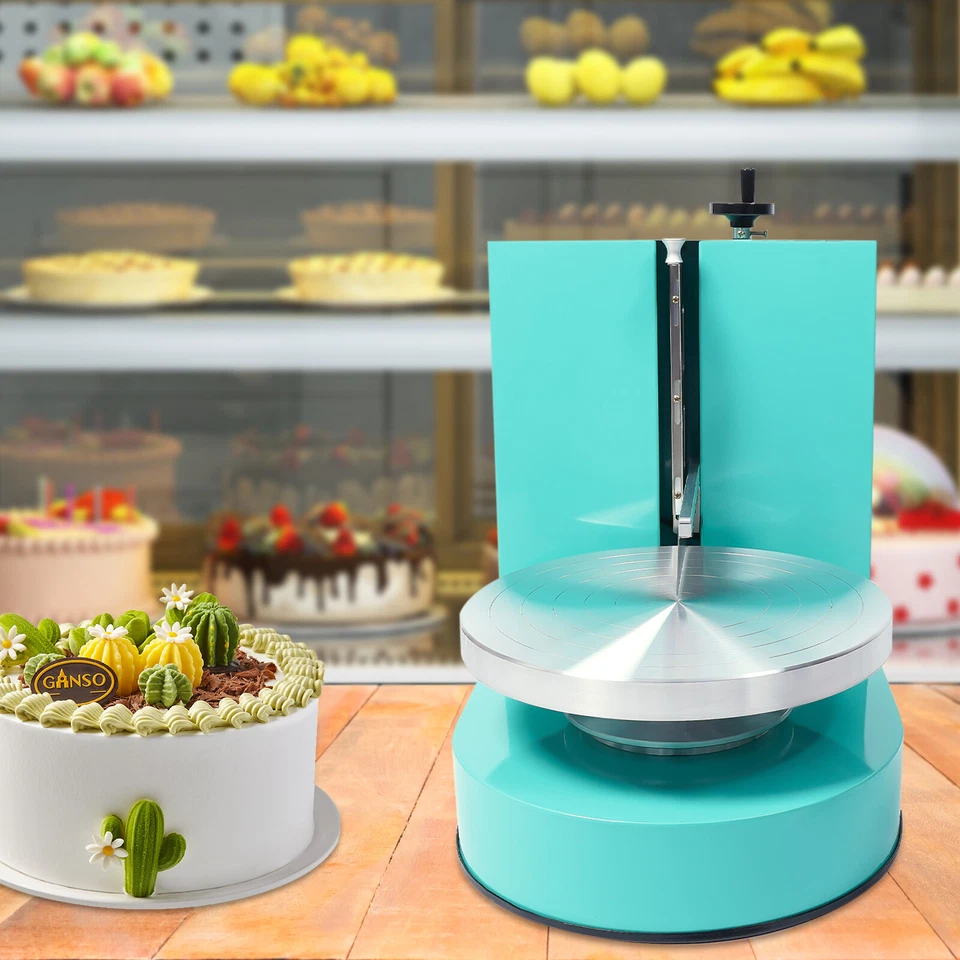 Máquina para esparcir decoración recubrimiento suave crema pastel de cumpleaños 60-320 rpm verde Foto 4 de 4