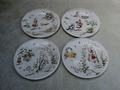 Gien France Le Petite Chaperon Rouge 4x Kuchenteller im Set Ø22 cm Dessertteller