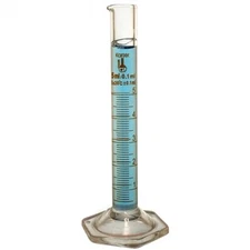 5ml Graduated Cylinder, Borosilicate,  Karter Scientific 233A2 (Single)