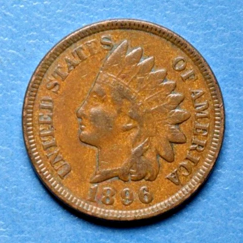 1896 Indian Head Cent Penny ~ XF EXTREMELY FINE ~ US Type Coin ~ Diamonds