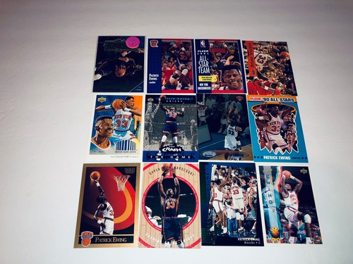 Patrick Ewing Lot Of 12 Different Knicks NBA Basketball Card Member HOF C21 - Picture 3 of 3