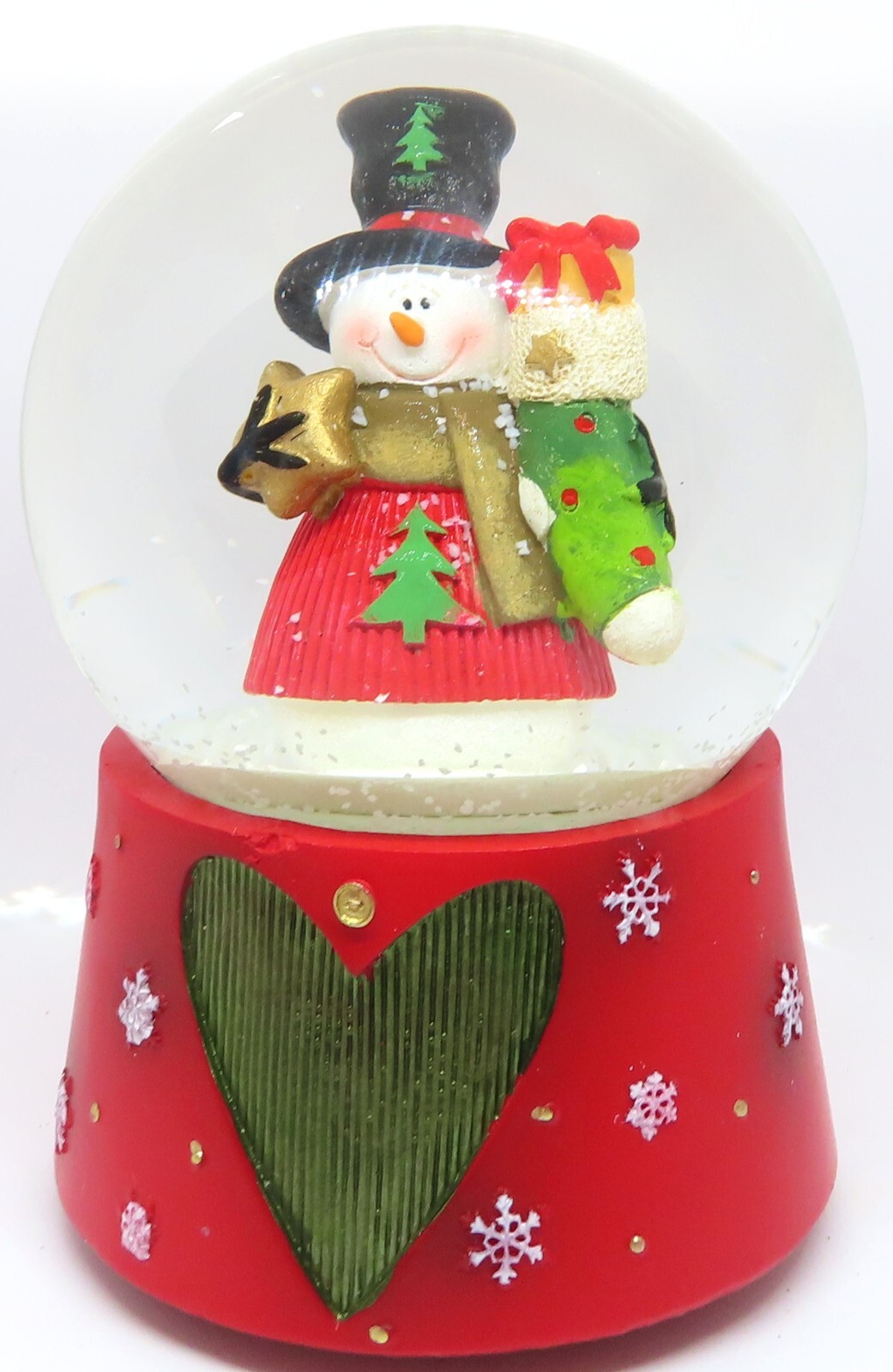 Christmas Snowman Snow Globe Musical with Artifial Snow 14 CM - Fun Festive Gift