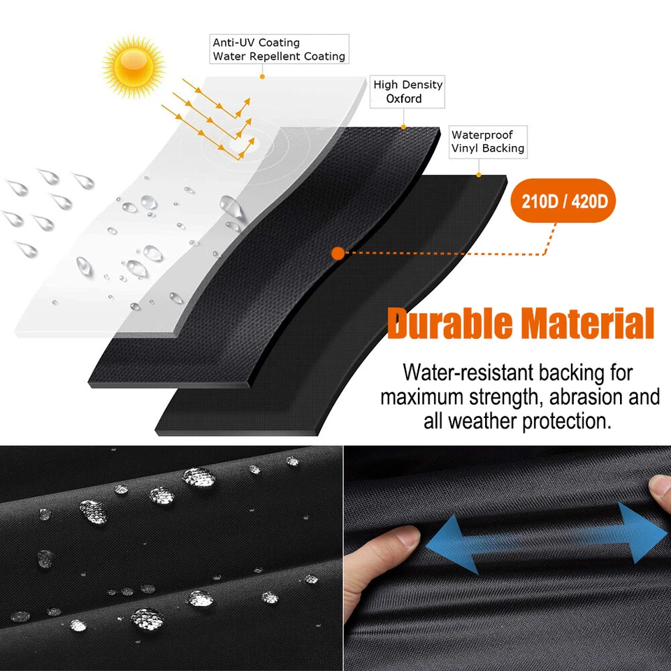8 Feet Heavy Duty Firewood Log Rack Cover Waterproof Outdoor Sun Protector Tarp - Image 4 of 4