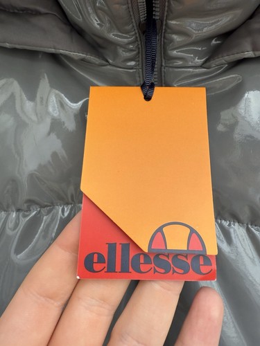Ellesse Petulia Cropped Puffer Jacket Winter Grey Womens Relaxed Fit Size UK 8 - Picture 7 of 16