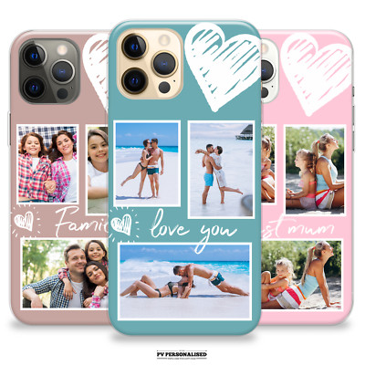 Personalisierte Handyhülle Foto für iPhone 11 12 15 14 15 Collage Silikon Cover