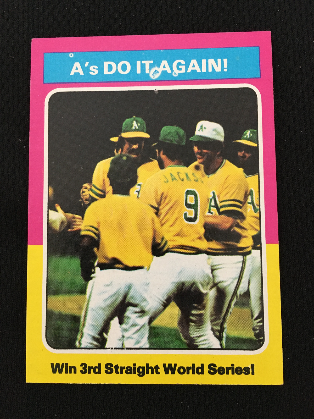 1974 WORLD SERIES CHAMPS! OAKLAND A'S REGGIE JACKSON TOPPS BASEBALL