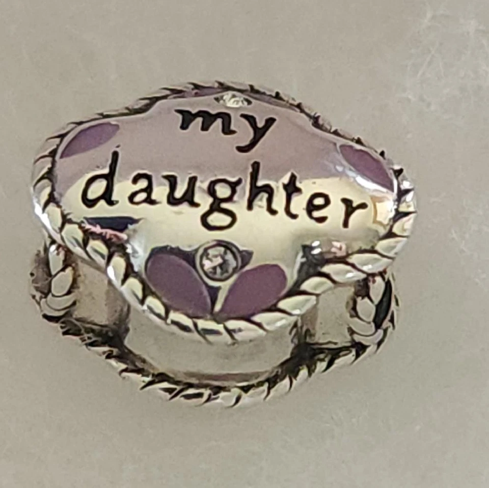 Chamilia ~MY DAUGHTER MY FRIEND~ Swarovski, Enamel & Sterling Bead 2025-1407 $40 - Image 2 of 4