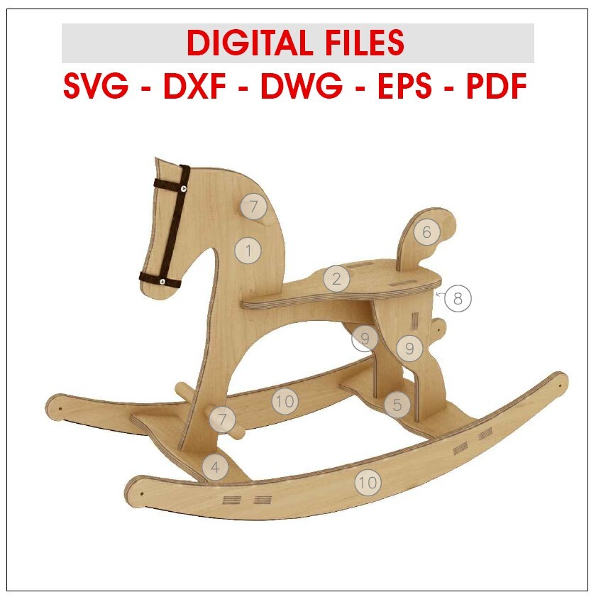 Complete plans to assembly and make a horse rocking chair from - Main Image