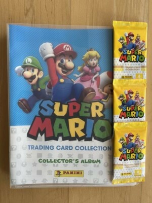 Panini Super Mario Trading Cards Sammelmappe leer mit 3 Boostern deutsch