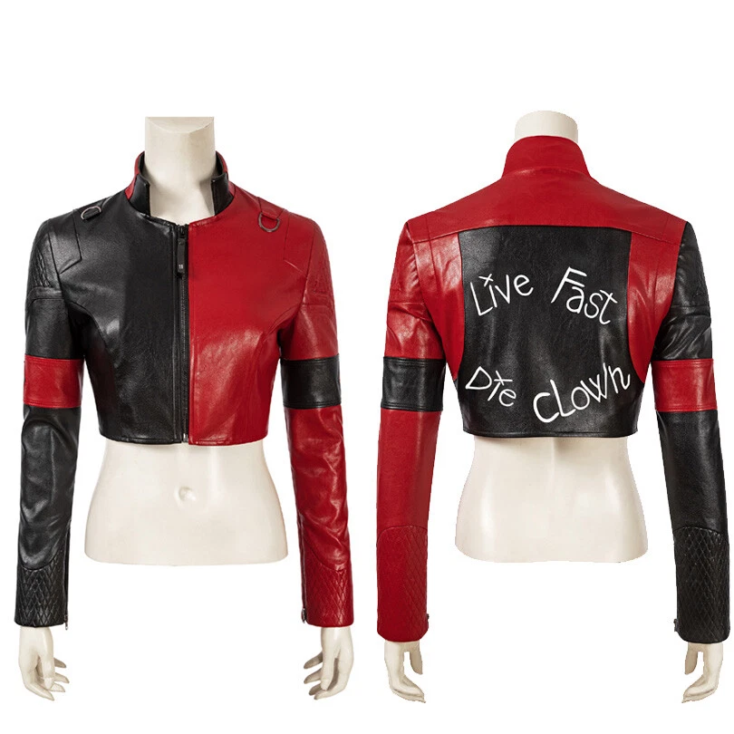 Harley Quinn Cosplay Disfraz Accesorios Elegante Chaqueta Sexy Corsé Con Cinturón Foto 3 de 4