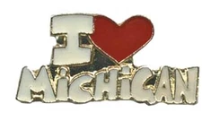 Pack of 6 I Love Michigan Bike Motorcycle Hat Cap Lapel Pin HP4688