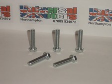 M7x30mm Bolts, 7mm Metric Thread 30mm long x5 bolts - Zinc Plated Bolts