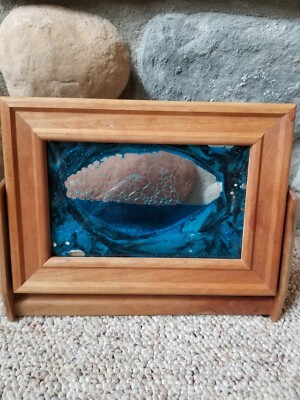 Exotic Sands William Tabar Wood Framed Moving Sand Art Blue Glitter Picture 