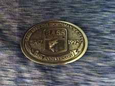 VINTAGE 1992 BASS ANGLERS SPORTSMAN SOCIETY  BUCKLE 25th Anniversary
