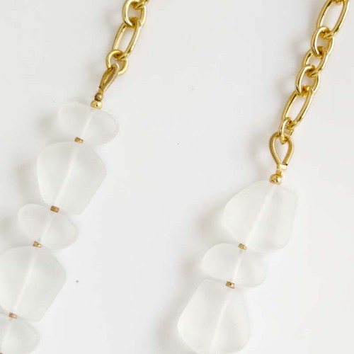 Nuevo collar de 26" con cuentas Talbots de una sola hebra elegante para mujer fiesta vacaciones joyería - Imagen 2 de 4