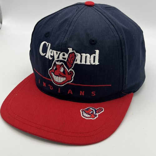 Cleveland Indians Twins Enterprise SnapBack Hat Chief Wahoo Embroidery Rare VTG