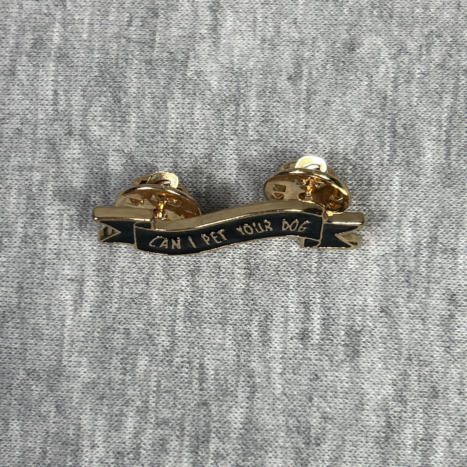 Enamel Pin Brooch “Can I Pet Your Dog” Funny Lapel Hat Backpack Outdoors New