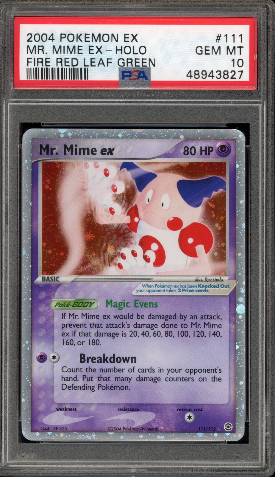 Pokemon Mr. Mime ex EX Fire Red & Leaf Green Holo Ultra Rare #111 PSA 10
