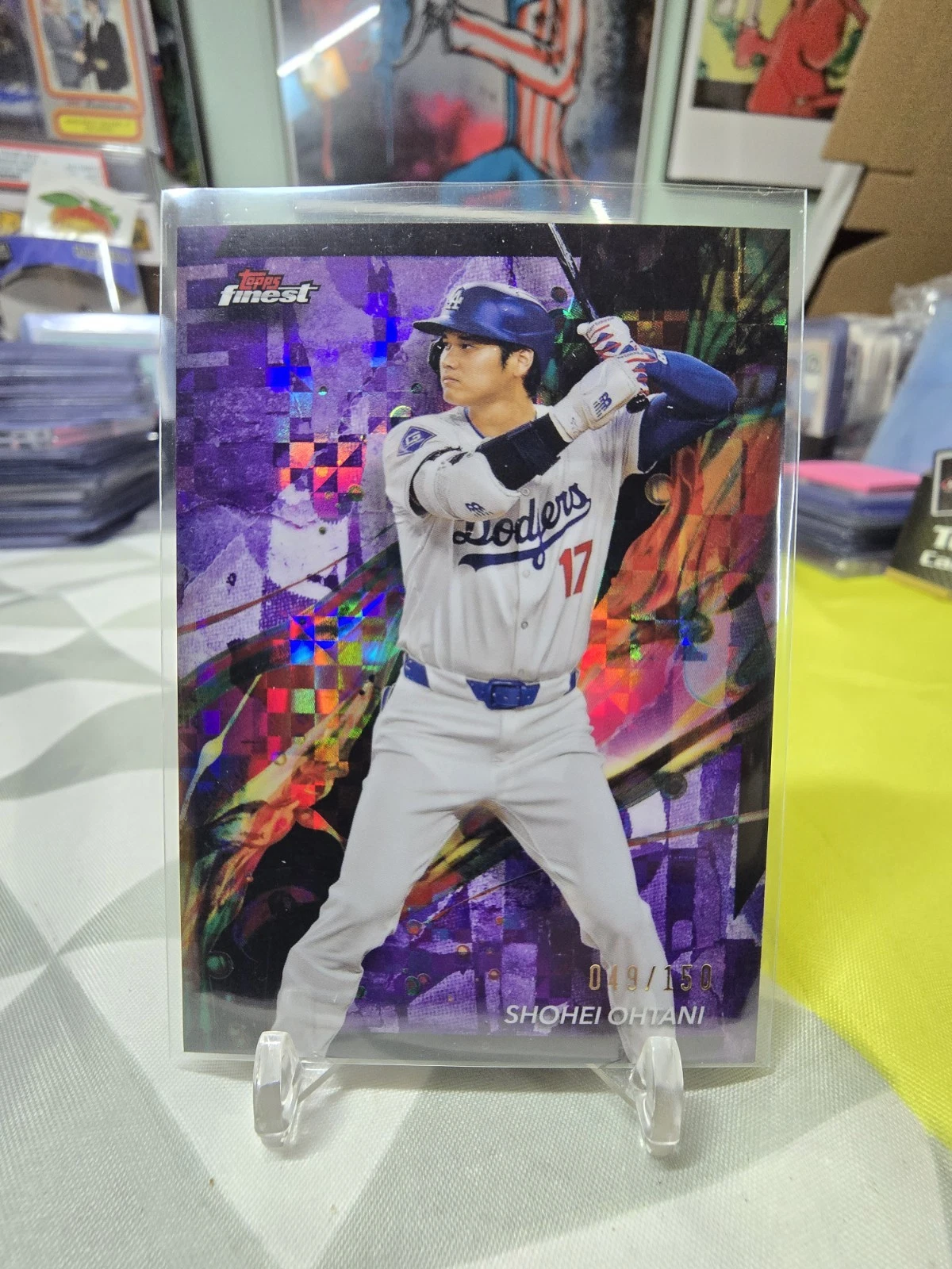 2024 Topps Finest Shohei Ohtani /150 Purple Checkerboard Common #100 LA Dodgers