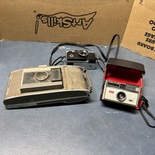 Lot of 3 Vintage Cameras. Polaroid J66, Kodak 814, Kodak 100 Instamatic