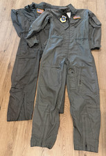 2 Pair Flight Suit CWU-27/P Sage Green Coveralls Flyers Type I Class 1 USAF