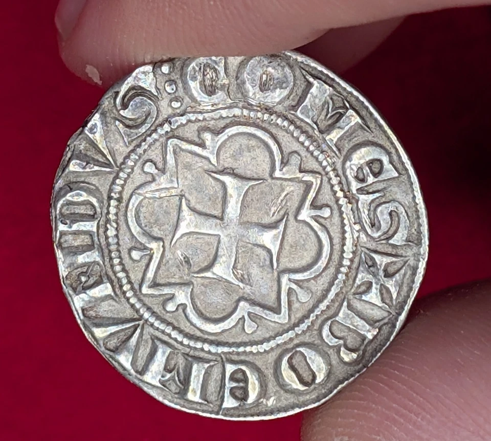 Cruzado Plata Gros de Bohemond VI Príncipe de Antioquía Conde de Trípoli 1251-1275 Foto 2 de 4