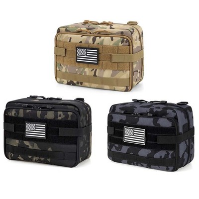 Military Tactical MOLLE Waist Bag Admin Pouch for Medical First Aid and Gear