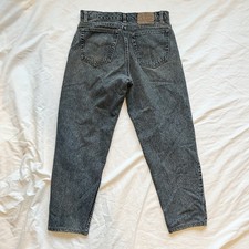 Rare Vintage 90s Levis 550 Black Acid Wash Denim Made In Usa 33x28.5 Great Fades