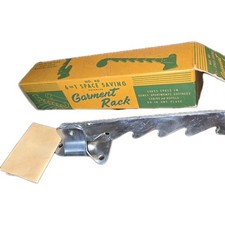 Vintage 50s Metal Garment Holder Collapsible NIB