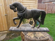 ANTIQUE CAST IRON HORSE FIRE SIDE ITEM