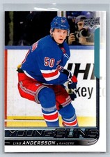 2018-19 Upper Deck Series 2 Young Guns #497 Lias Andersson Rookie Rangers RC