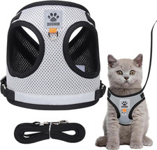 Pettorina Gatto Antifuga, Pettorina Gatto Con Guinzaglio, Riflettente Regolabile