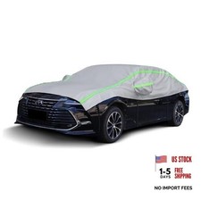 Half Car Cover Sedan with Green Reflective Strip, Hail Sedan see size table