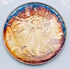 2005 American Silver Eagle 1 Troy Oz .999 Fine Silver 🔥Toner🔥