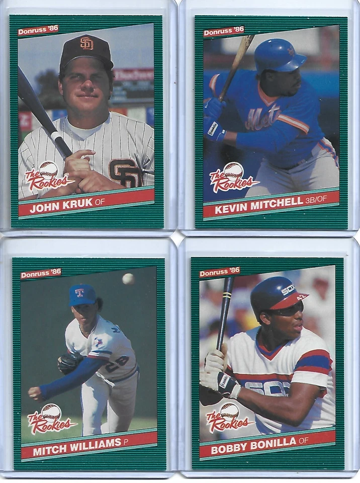 1986 Donruss The Rookies conjunto completo de beisebol 1-56-Bonds/B. Jackson/W. Controle remoto Clark - Imagem 3 de 4