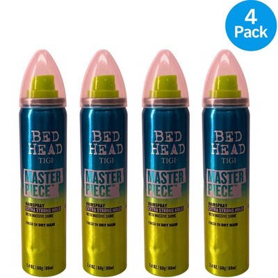 TIGI Bed Head Masterpiece Hairspray Extra Strong Hold 2.4 oz - 4 Pack Set
