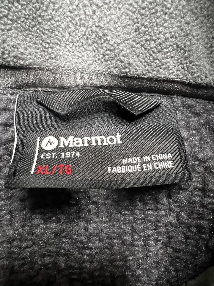 Marmot Jacket Mens XL Gray Wool Blend Fleece Full Zip Sweater Knit P43960 - Image 3 of 4