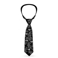 Necktie Standard - Bandana/Skulls Black/Silver (Us Import) ACC NEU