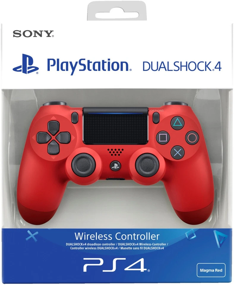 Sony DualShock 4 V2 Controller Wireless PlayStation 4 Magma Red