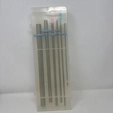 The Crowning Touch Fasturn Fabric Brass 6 Tube Turning Tools 2 hooks w/case