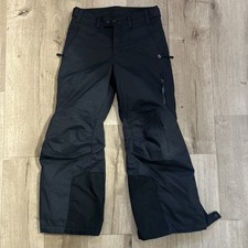 REI Youth Kids Black Snow Ski Pants Fleece Lined Insulated Small Sz 8