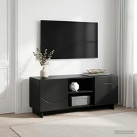Tv-St?Nder 90 X 34,5 X 40 Cm Schwarz Holzwerkstoff
