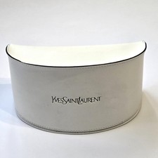 Yves Saint Laurent YSL White Leather Sunglasses Case Holder Unisex Eyewear