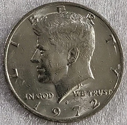 1972 D KENNEDY HALF DOLLAR  Average Circulation *A511